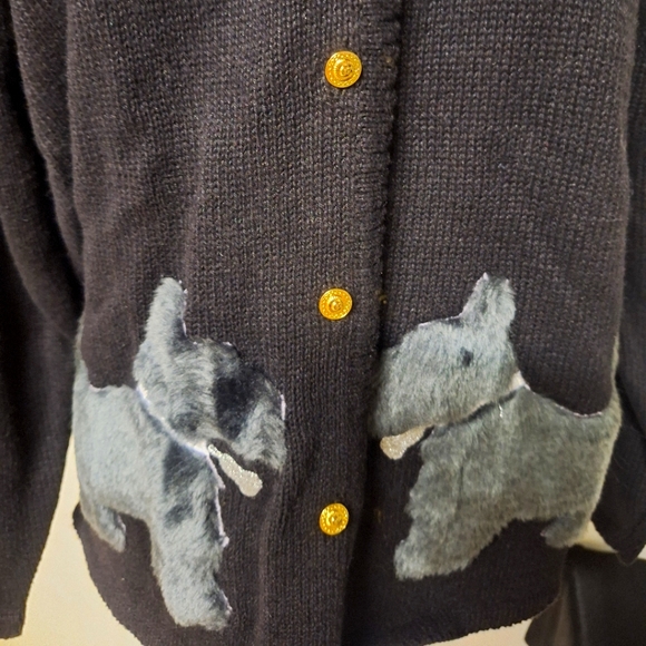 Scottie Dog Cardigan Size Med Vintage - Picture 2 of 6